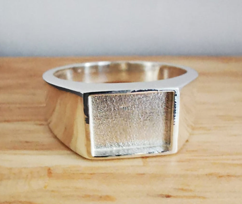 Men's Rectangular Signet Ring