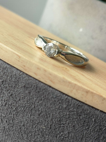 Solitaire CZ Bezel Ring