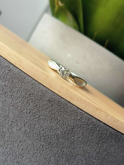 Solitaire CZ Bezel Ring