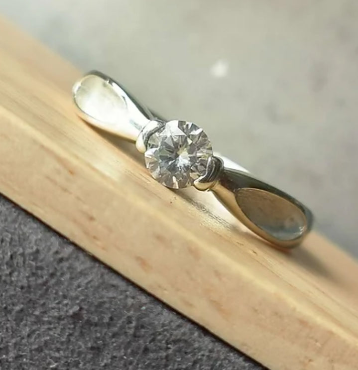 Solitaire CZ Bezel Ring