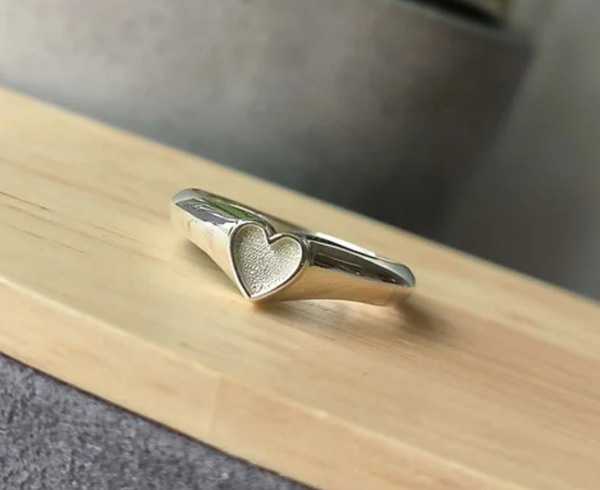 Love Heart Signet Ring